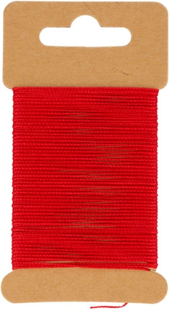 Rood gewaxt draad 10 m - Artemio