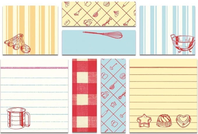 Stikcy Notes Kitchen Cavallini & Co Set met 480 memoblaadjes voor in de keuken