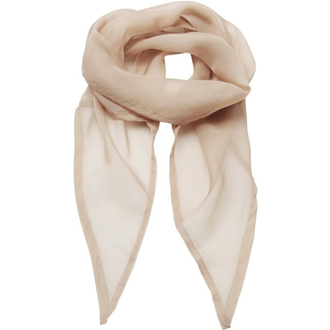 Premier Dames/Dames Chiffon Sjaal (Natuurlijk)