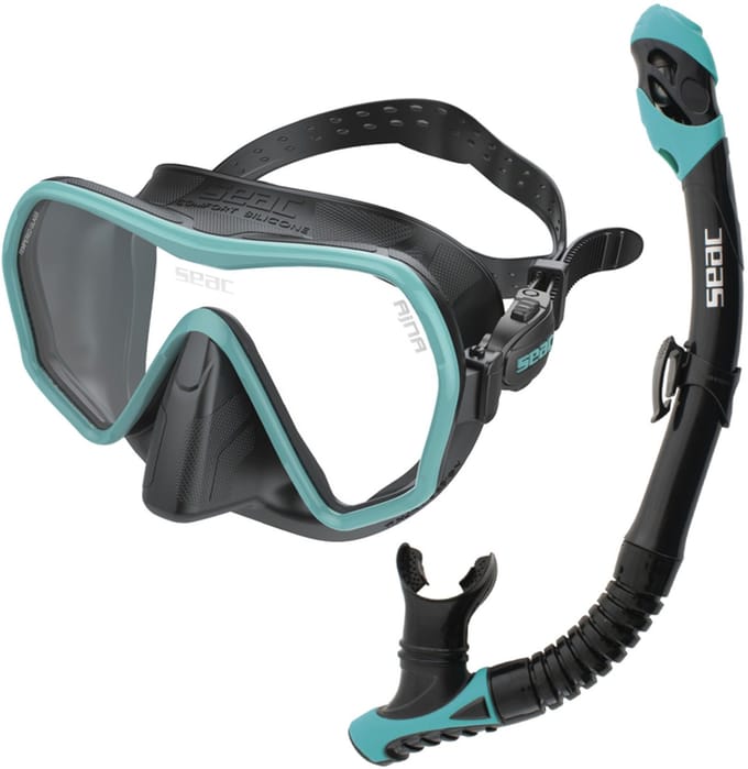 Seac Sub Ajna Snorkelset Zwart/Turqoise