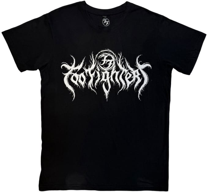 Foo Fighters - Metal Logo Heren Tshirt - L - Zwart