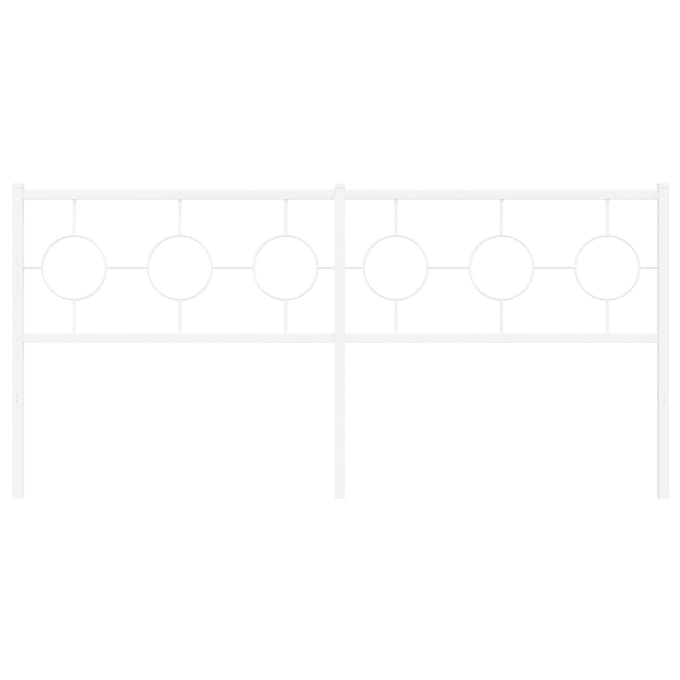 vidaXL - Vervangend - hoofdbord - 180 - cm - metaal - wit