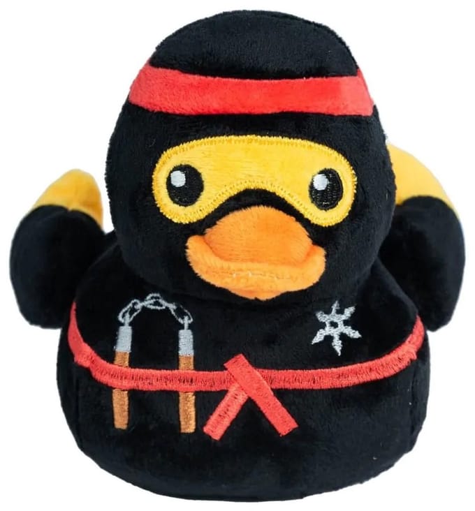 FuzzYard Quackson Five Duck Quackie Chan - pluche hondenspeeltje met pieper