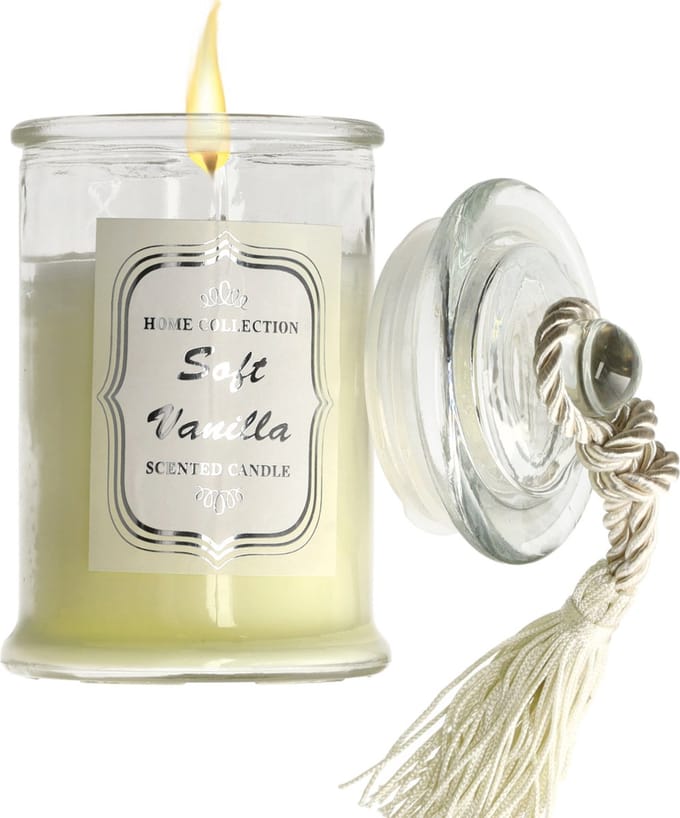 Geurkaars in Glas soft vanilla - Luxe buitenkaars - 34 Uur brandduur