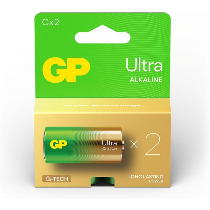 GP Alkaline Ultra C Baby Batterijen (2-pack)
