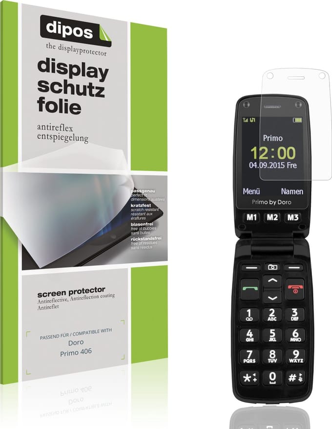dipos – 4x Matte Beschermfolie geschikt voor Doro Primo 406 | Krasbestendige & antireflecterende Screenprotector Ultra-Thin
