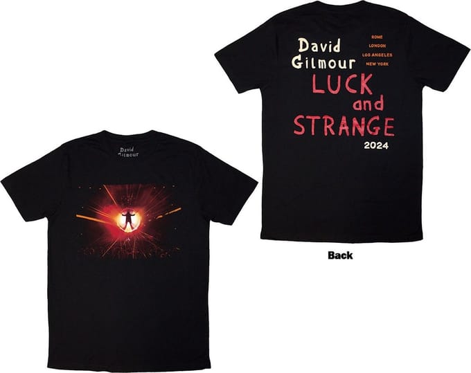 David Gilmour - Luck & Strange Stage Shot Heren T-shirt - M - Zwart