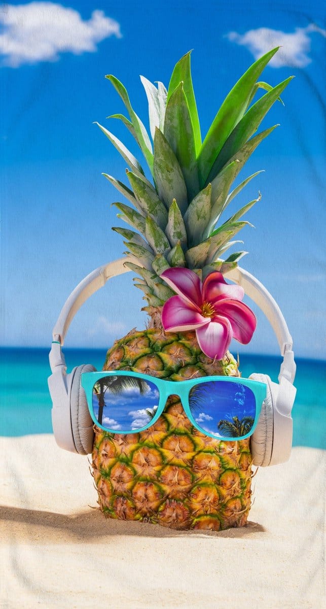 Good Morning Strandlaken "ananas" - Multi - (100x180 cm) - Microfiber