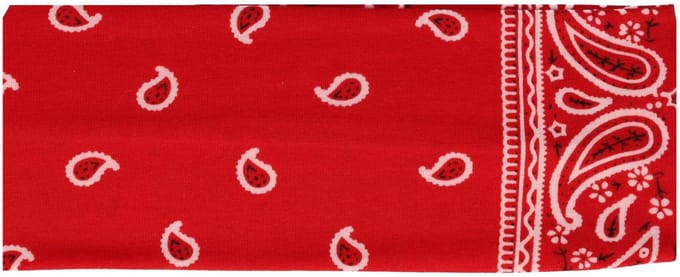 Haarsoires Haarband Stof 7cm - Paisley Patroon - Rood