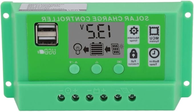 Zonne Laadregelaar - Zonnepaneel Controller - Energie Beheer - Groot LCD Scherm - 30A - Groen