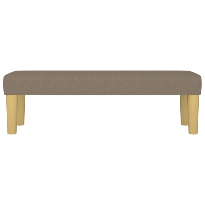 vidaXL - Bankje - 100x30x30 - cm - stof - taupe