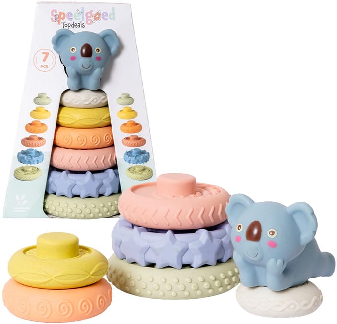 Speelgoedtopdeals - BIOplastic Stapeltoren Koala - Duurzaam Speelgoed