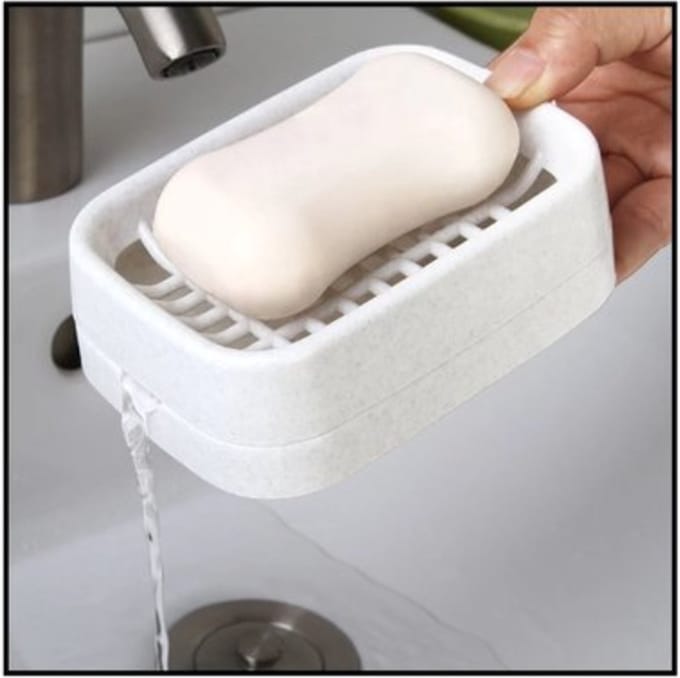 Zeephouder | Zeepbakje | Zeeprekje | Douche | Badkamer | Zeep | GEBROKEN WIT