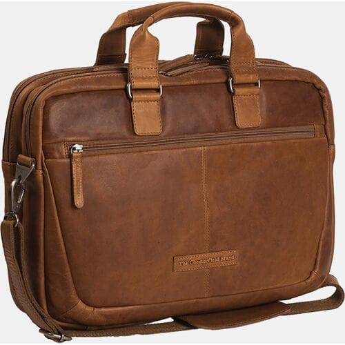 The Chesterfield Brand Seth - Leren Laptoptas - Cognac