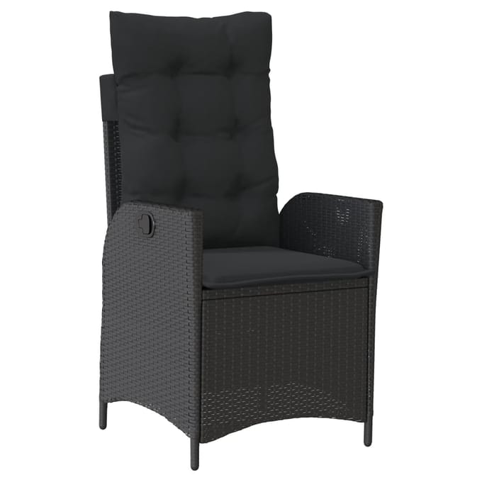 vidaXL - 9-delige - Tuinset - poly - rattan - zwart