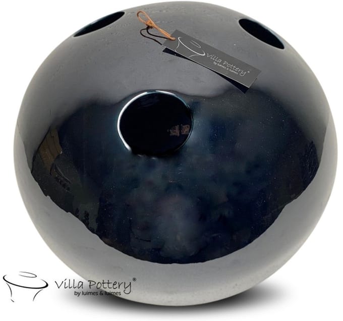 Marrakech Vaas Blauw Zwart D30 x H29