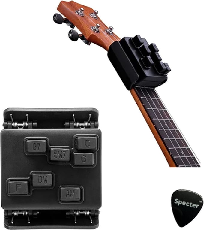 Ukelele Buddy | Gemakkelijk ukelele spelen zonder les | Ukelele Hulpmiddel Met Specter Plectrum