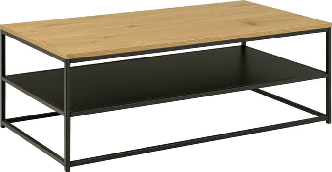 Bendt Salontafel 'Ture' Eiken en metaal, 120 x 60cm