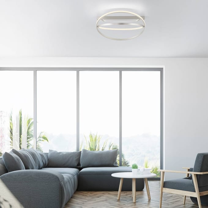 Q-Smart-Home Paul Neuhaus Q-Beluga LED plafondlamp, staal