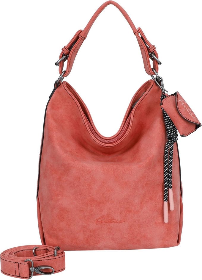 Fritzi aus Preußen Schoudertas Bitzi01 Jive Hobo Bag Warm Mandarin Koraalrood
