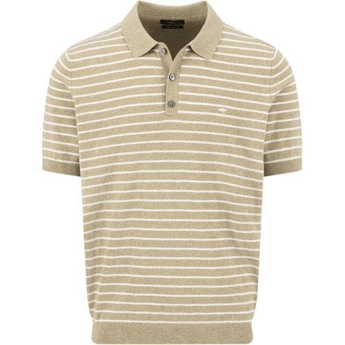 Fynch-Hatton Polo Striped Cotton Linnen Pistache / male