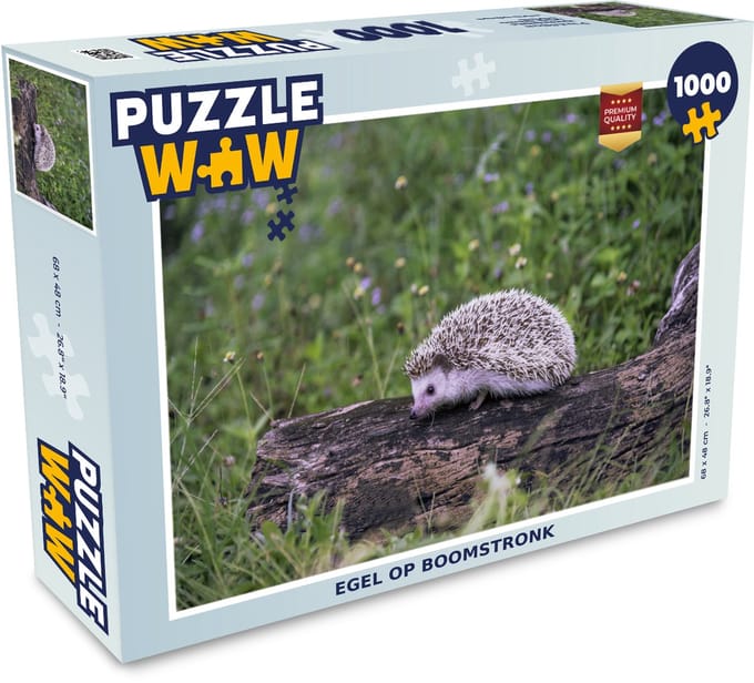 Puzzel Egel op boomstronk - Legpuzzel - Puzzel 1000 stukjes volwassenen