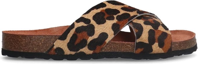 Manfield - Dames - Leopard slippers - Maat 38