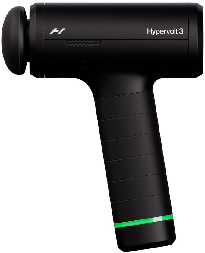 Hyperice Hypervolt 3 Massageapparaat Zwart – Draadloos Percussie Massagepistool – 5 Snelheden – Heated Head – 5 Opzetstukken – Bluetooth App