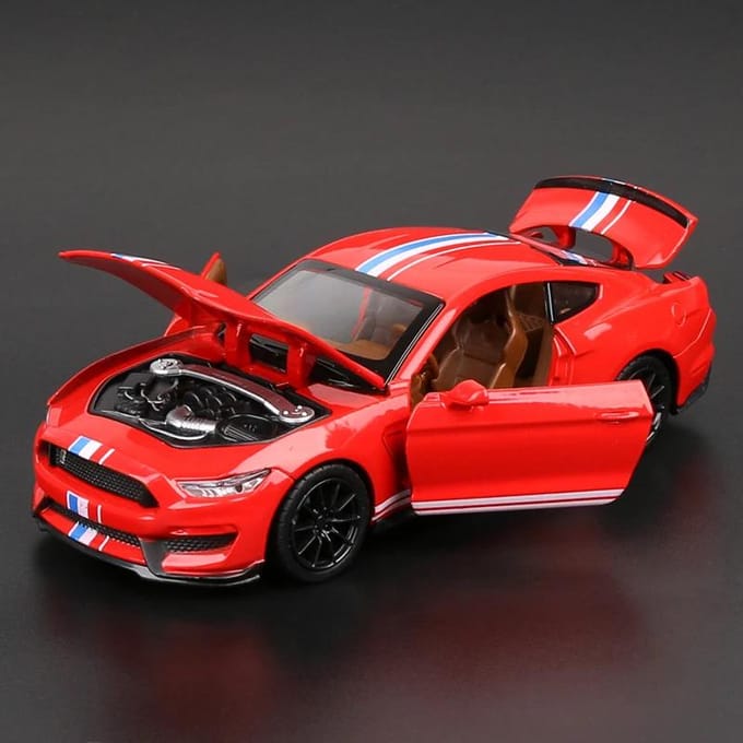 1:32 Simulation Élevée Supercar Mustang Shelby Gt350 Modèle de Voiture Alliage Tirer en Arrière Jouet Voiture Enfant 4 Portes Ouvertes Cadeaux pour Enfants Bébé