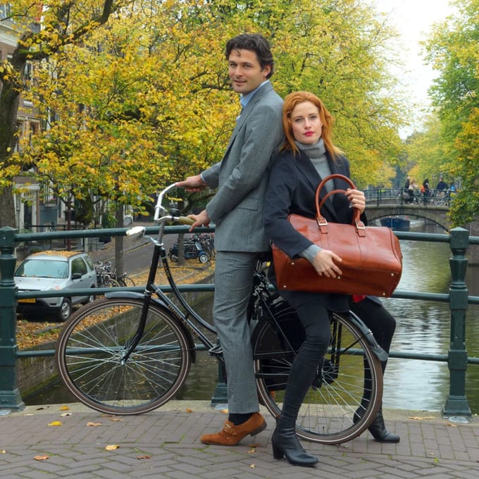 Mutsaers® Leren Reistas - The Traveler - Weekendtas - Cognac