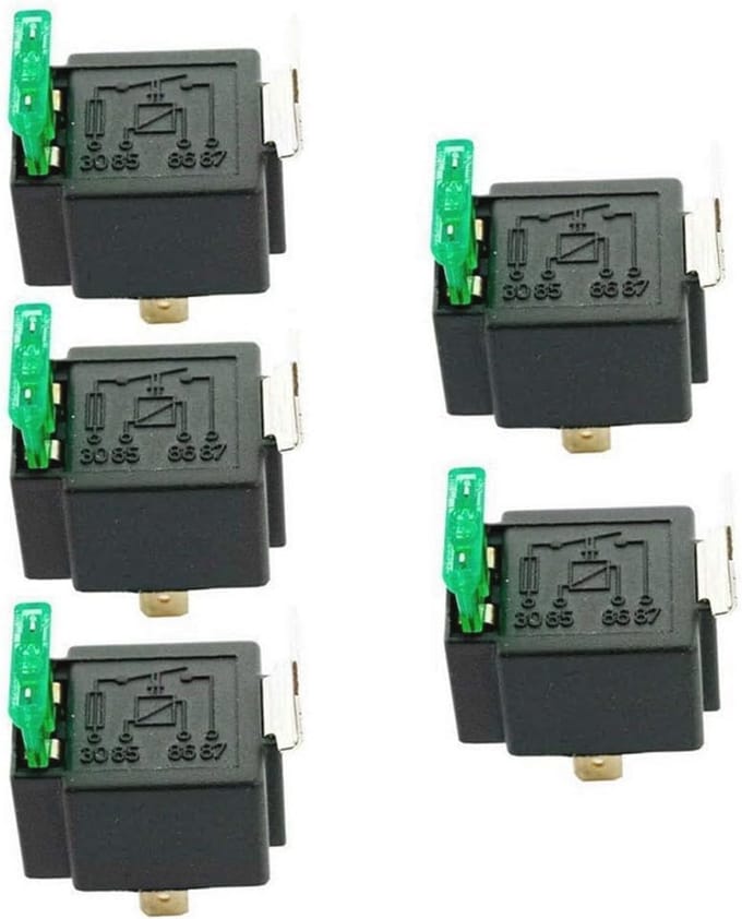 5 x 12V 30A 4-polig SPST auto relais - voor auto, vrachtwagen, motor en boot
