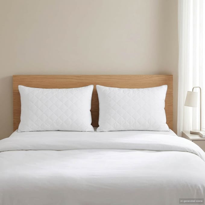 vidaXL - Hoofdkussen - FULDA - 2 - st - 60 - x - 70 - cm - 100% - Ganzendons - en - veer - Wit