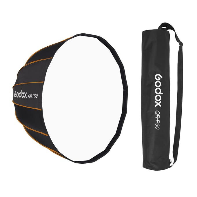 Godox Professionele Parabolische Softbox 90cm Diffuser Bowens Mount met Draagtas voor Studio Bowens Mount black