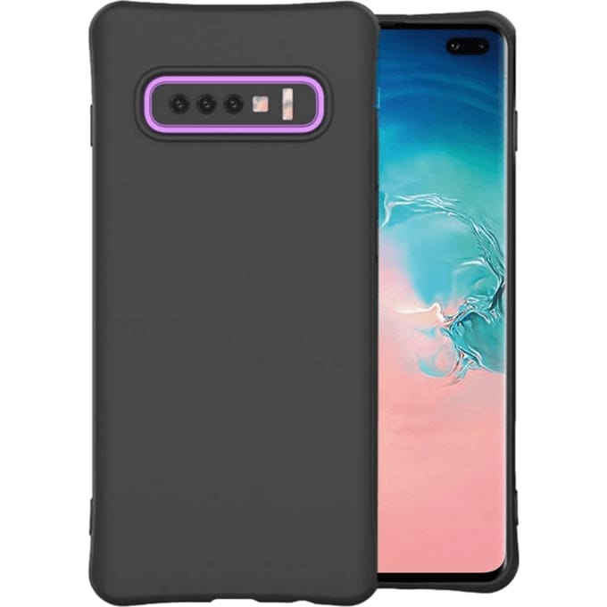 Comfycase Samsung Galaxy S10 Plus Anti-Shock Mat Hoesje Zwart