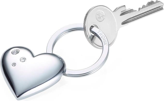 TROIKA SLEUTELHANGER HARTVORM met SWAROVSKI® ELEMENTS - geluk - hartje - liefde
