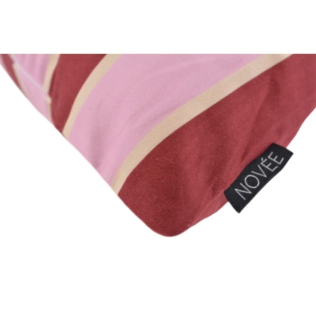 NOVÉE Sierkussen riviera stripe roze/rood | 45x45 cm | katoen/polyester