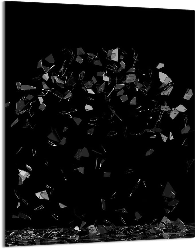 TMK ArtDeko - Snijplank - 40x52 cm - Hardglas - Zwart