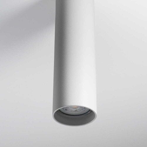 2x Canopus bianco m by LUSENZ - Cilindervormige opbouwspot in met mat witte coating
