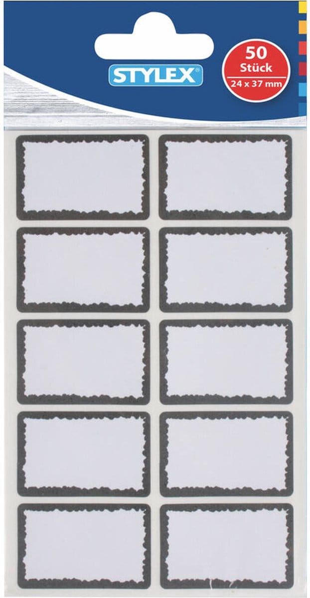 Stylex - Diepvriesetiketten Wit - 24x37 mm - 50 Stuks