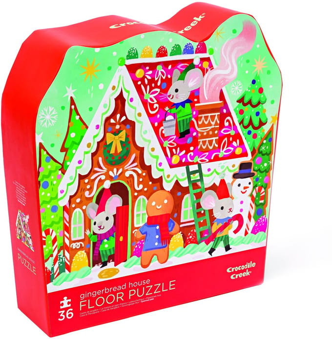 Peperkoeken huisje puzzel met kerst - Crocodile Creek