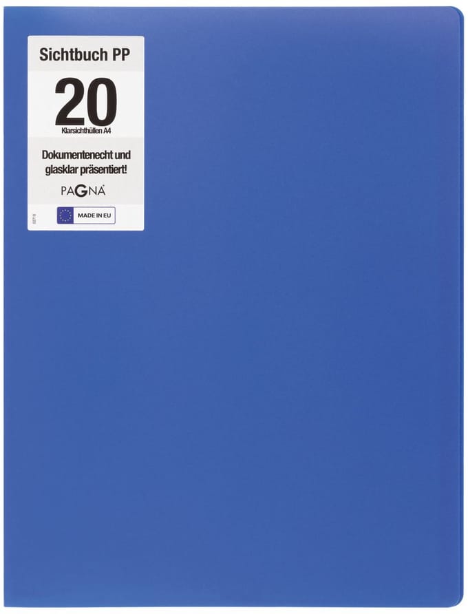 Pagna 21009-07, Project folder, A4, Polypropyleen (PP), Blauw, 20 vakken, 1 stuk(s)