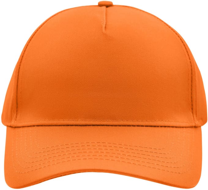 5 panel baseball pet oranje