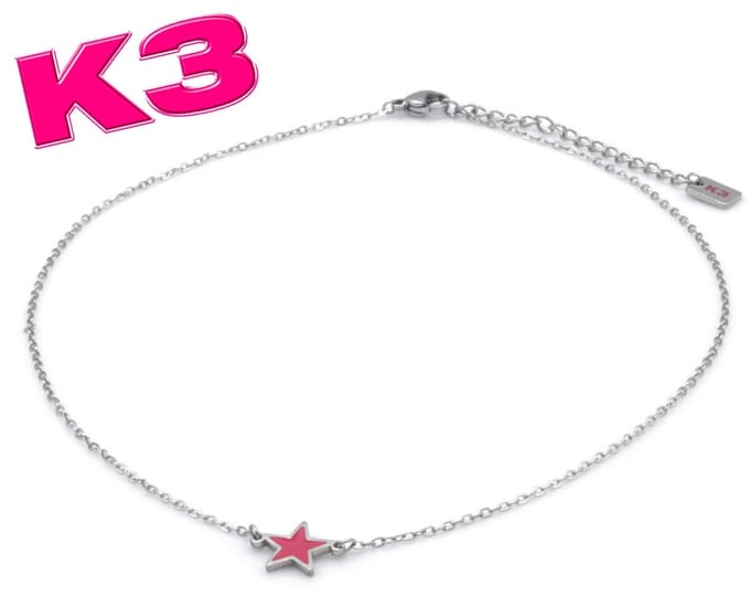 K3 Ketting met Ster Bedel - Zilverkleurig RVS - K3 merchandise - K3 sieraden