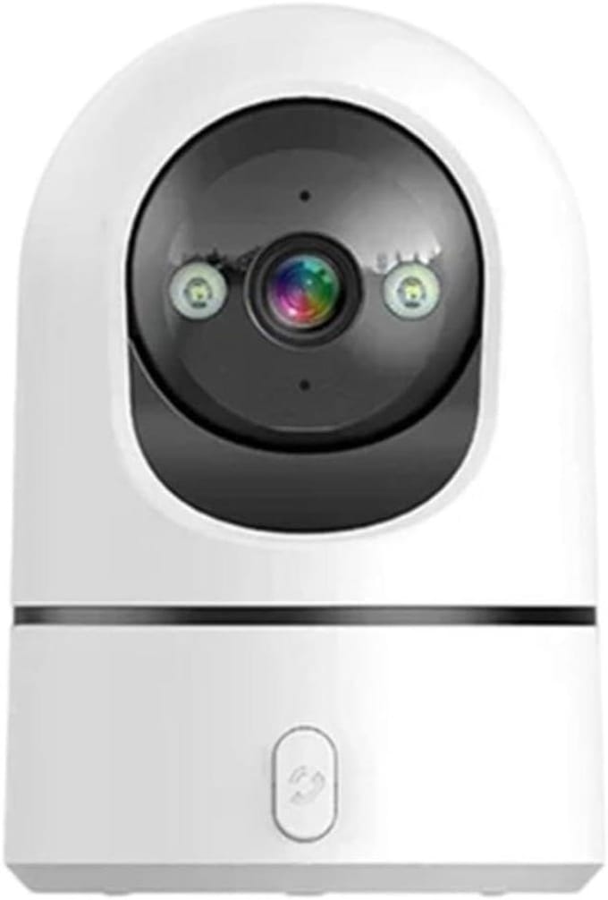 Beveiligingscamera Binnen - Babycamera Huisdiercamera - Huis Bewaken - Automatische Bewegingsdetectie - 9 x 9 x 15 cm - Wit