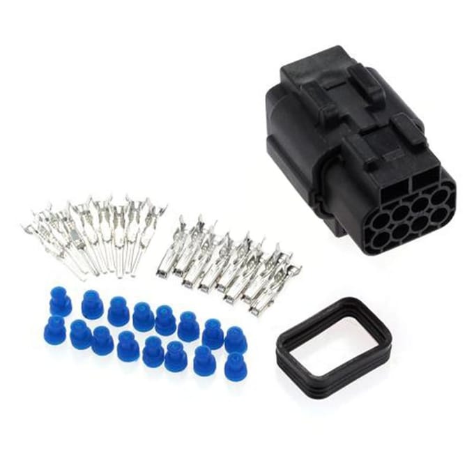 5 Ensembles Connecteur de Fil Étanche 8 Broches Fiche Auto Scellée Ensemble Électrique Noir black
