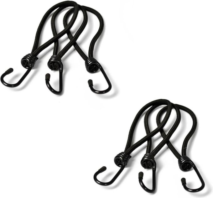 *** 6 Stuks Spanelastiek Met Haak - Voor Spandoeken - Afdekzeilen & Netten - van Heble® ***