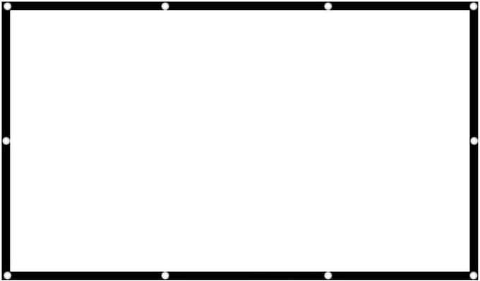 Opvouwbaar Projectorscherm - Draagbaar Filmscherm - Thuisbioscoop Presentaties - Zacht Polyester Materiaal - 150 inch 16:9 - Wit