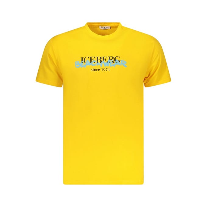 Ice Iceberg Beachwear Logo Geel T-shirt