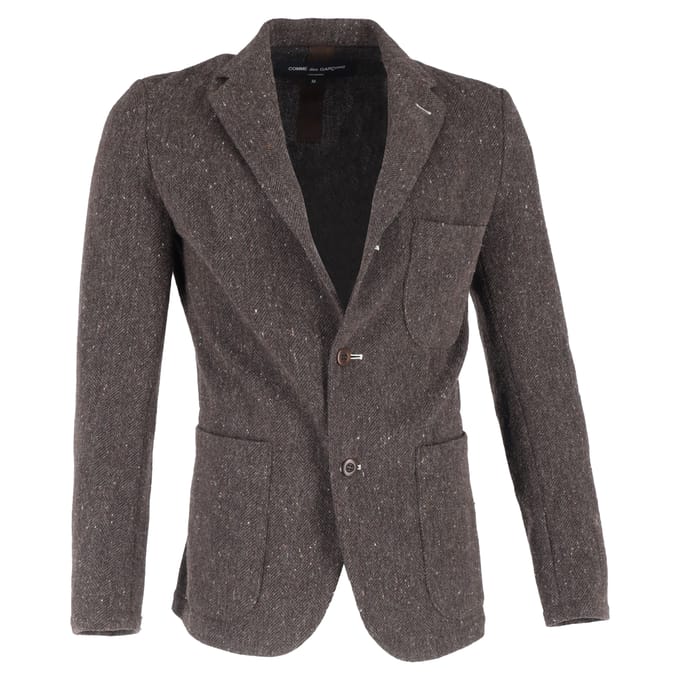 Comme Des Garcons single-breasted blazer van bruine wol.
