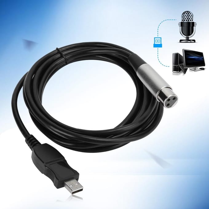Microfoon Mic Link Kabel Adapter USB naar XLR Microfoon Link Kabel Snoer 3 Meter